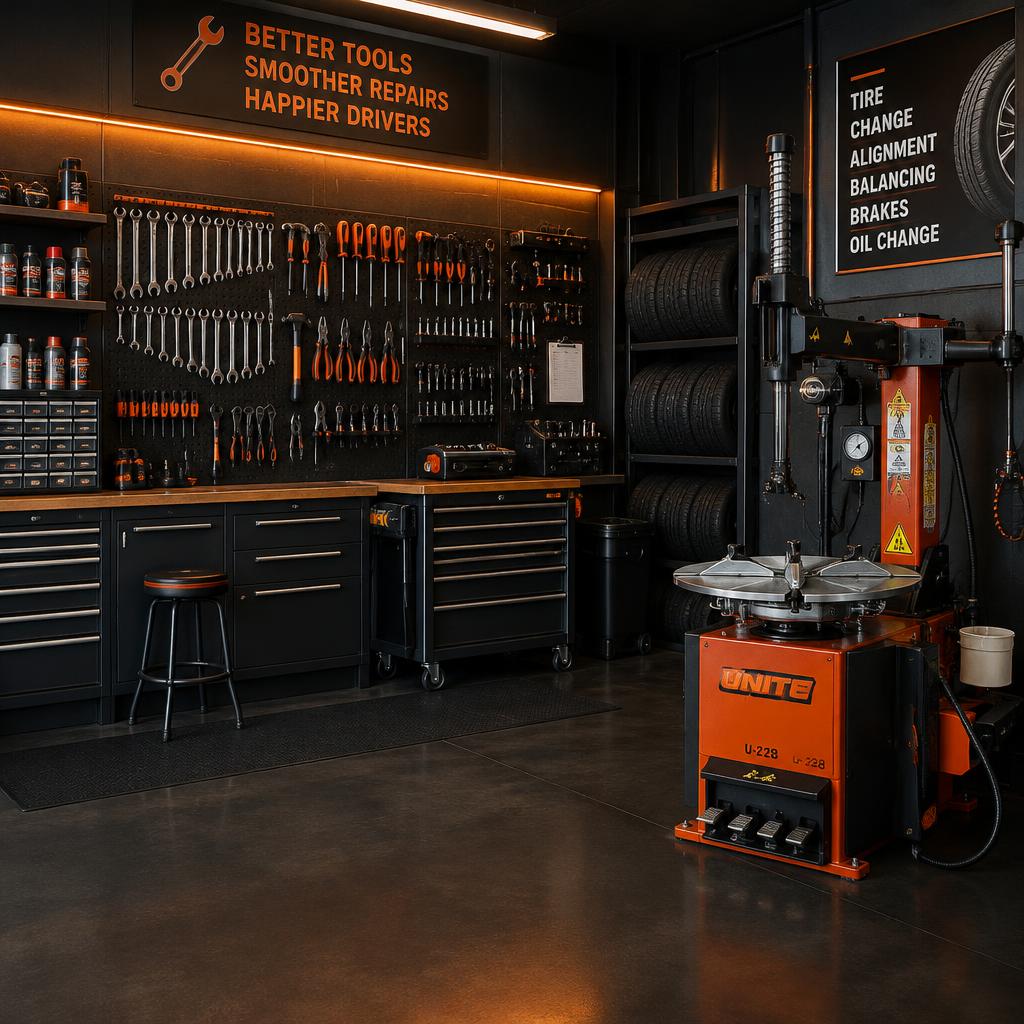 Tool wall and tire machine